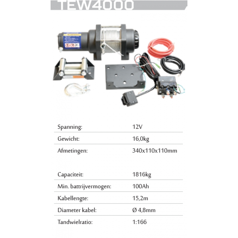 Winch TEW4000 toolsandco.be - TEW4000-TOU